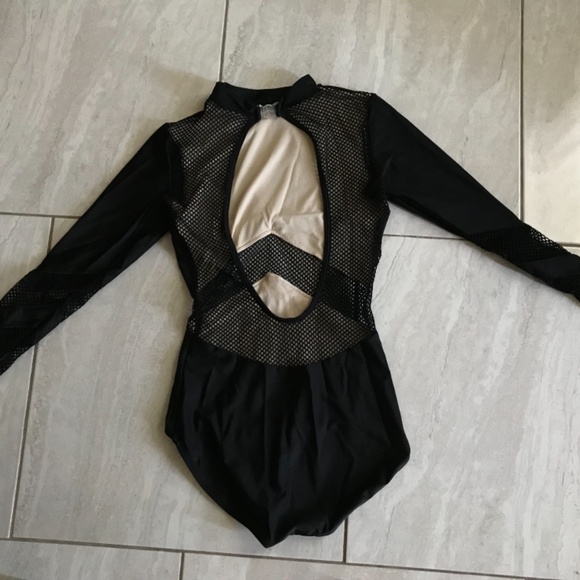 Black mesh leotard - Picture 2 of 3